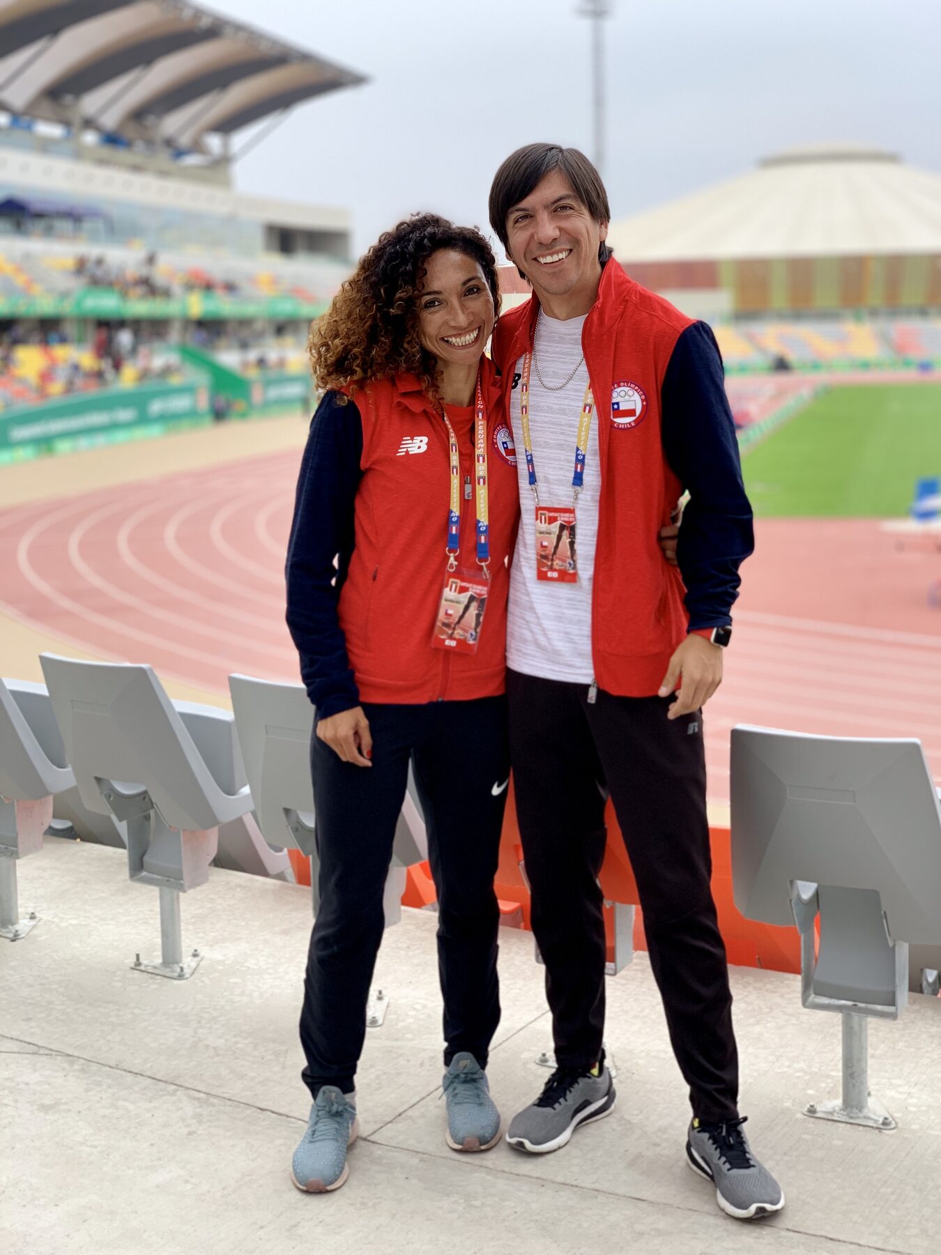 Macarena Reyes y Daniel Pineda representando a Team Chile